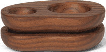 Ferm Living Cairn Eierbecher aus Holz in Braun - Bild 1