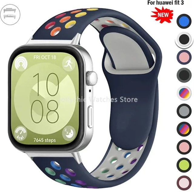 CAOWTAN Uhrenarmband Silikon, Huawei Uhr Fit 3, Unisex - Bild 1