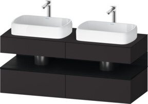Duravit Waschtischunterschrank Qatego in Grau, B/T/H: 140 x 55 x 60 cm - Bild 1
