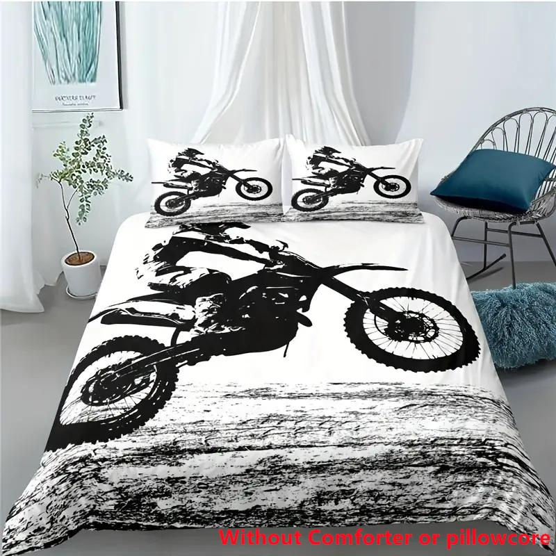 Motocross Bettwäsche Set für Erwachsene aus Polyester mit 3D-Druck, B/H: 135 x 200 cm - Bild 5