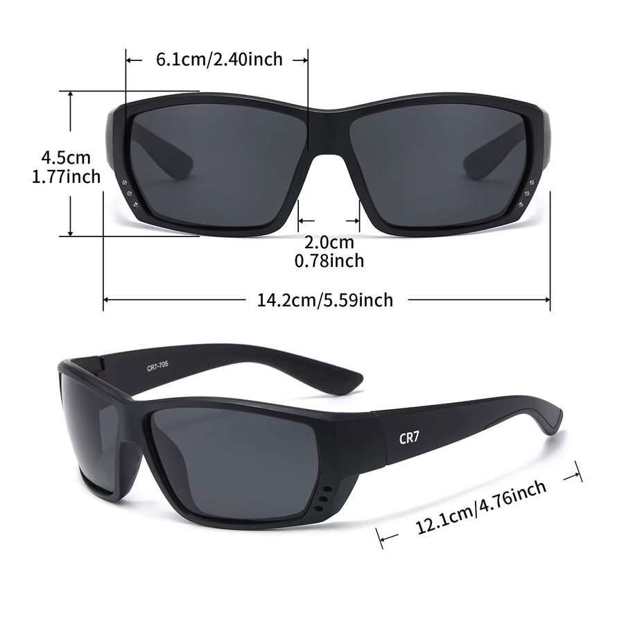 CR7 Sonnenbrille, Sportsonnenbrille, Vollrand, Schwarz, Kunststoff, polarisiert - Bild 4