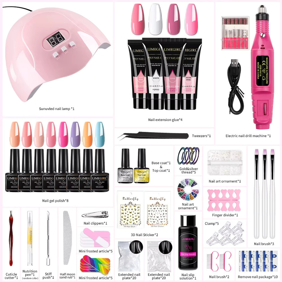 LIMEGIRL Nagel-UV-Gel-Nagellack-Set mit UV-Lampe und Bohrmaschine - Bild 2