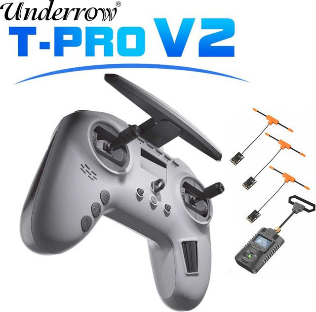 Jumper T Pro V2 Radio Controller mit internem 2,4G 1000mW ExpressLRS ELRS JP4IN1 Modul, Hall Sensor Gimbals, EdgeTX/OpenTX, Grau - Bild 1