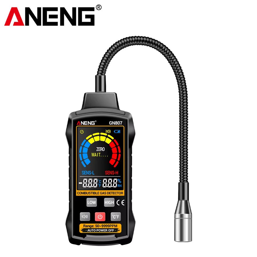 ANENG Gasleck-Tester Detektor für brennbare Gase und Freon in Schwarz, Messbereich 50-10000 PPM für Auto-Klimaanlagen, Halogen und Erdgas - Bild 6