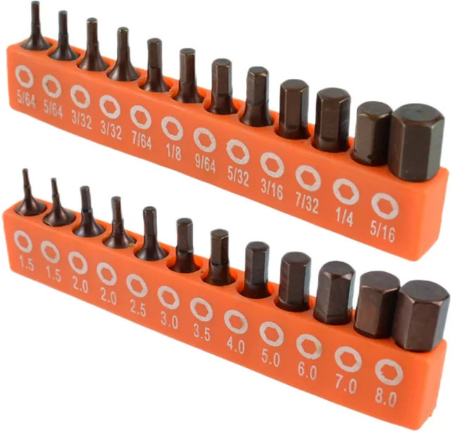 Sechskant-Schraubendreher Bit Set mit magnetischem Hex-Schaft für elektrische und handgeführte Werkzeuge, 25 mm - Bild 1