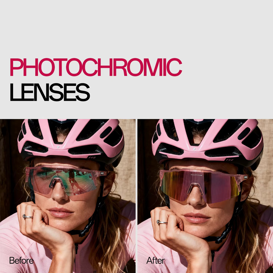 Kapvoe Sportsonnenbrille, Vollrand, pink, Damen, Kunststoff - Bild 4
