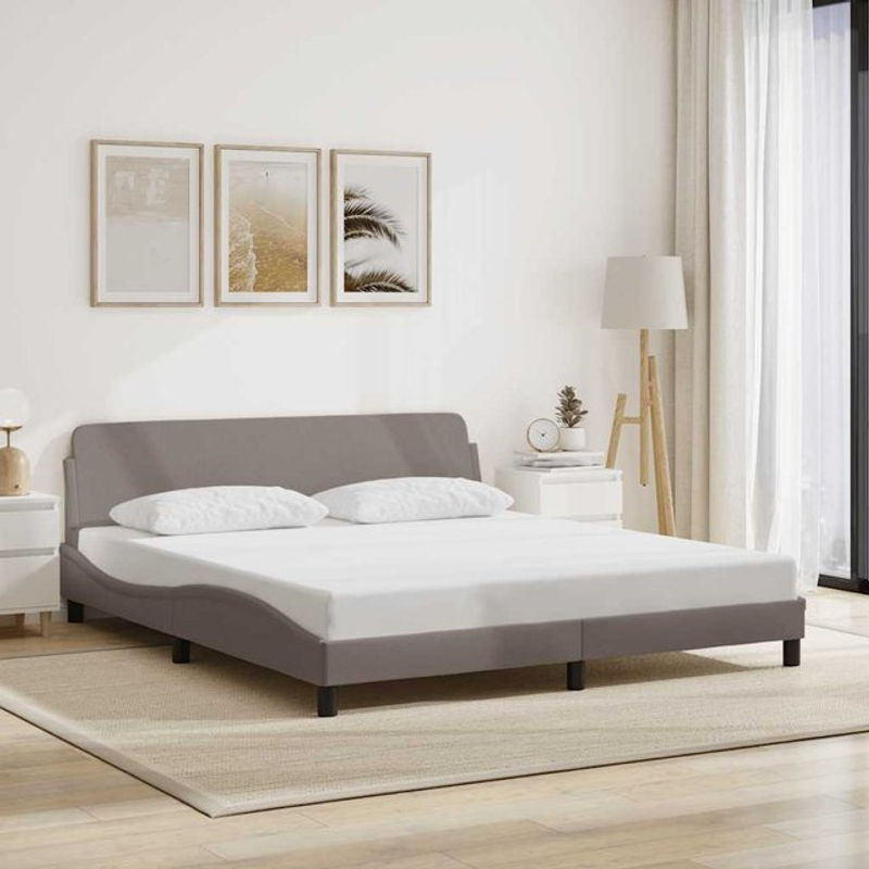 Vidaxl Polsterbett Modern in Taupe Meliert, B/T: 180 x 200 cm - Bild 1