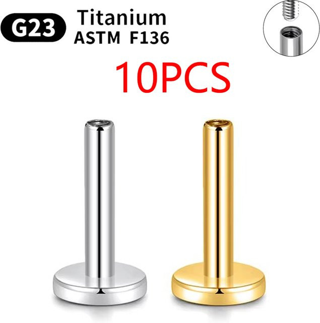 ihera Labret Ohrstecker, Titan, Unisex - Bild 1