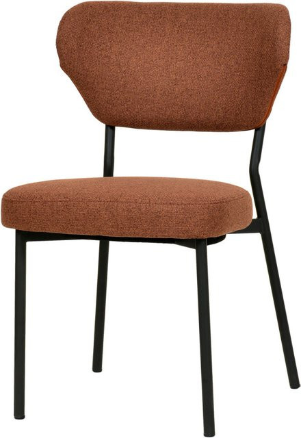 Feros Stapelstuhl Duko mit Bezug, 2er Pack, braun, B/T/H: 52 x 54 x 82 cm - Bild 1