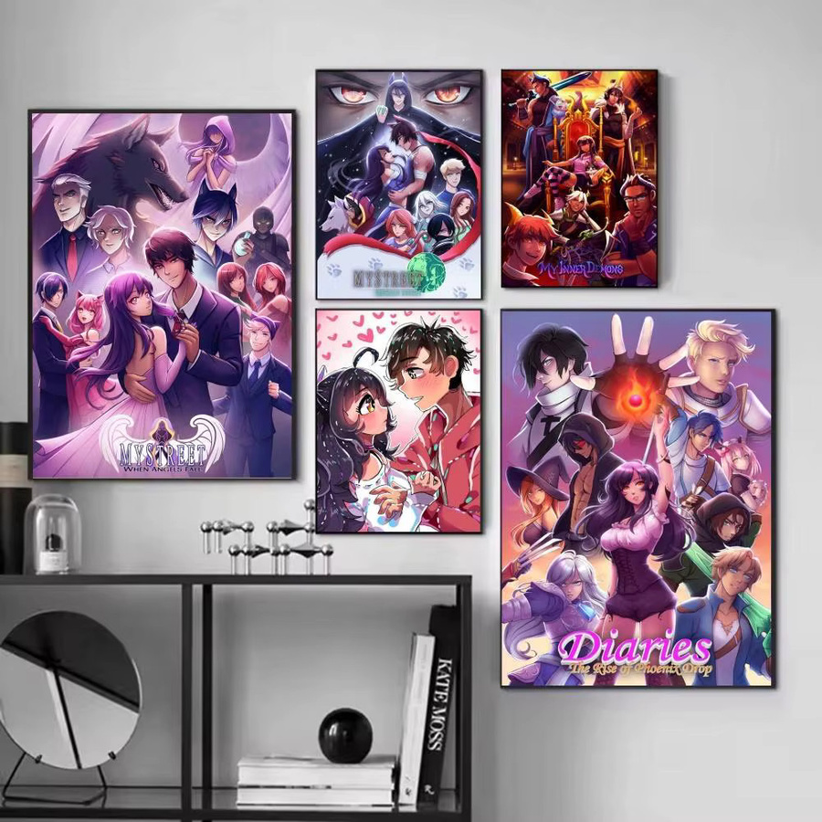 Aphmau Aesthetic Poster Vintage Wandkunst in Multicolour, HD-Druck auf Papier, B/H: 15,0 x 15,0 cm - Bild 4