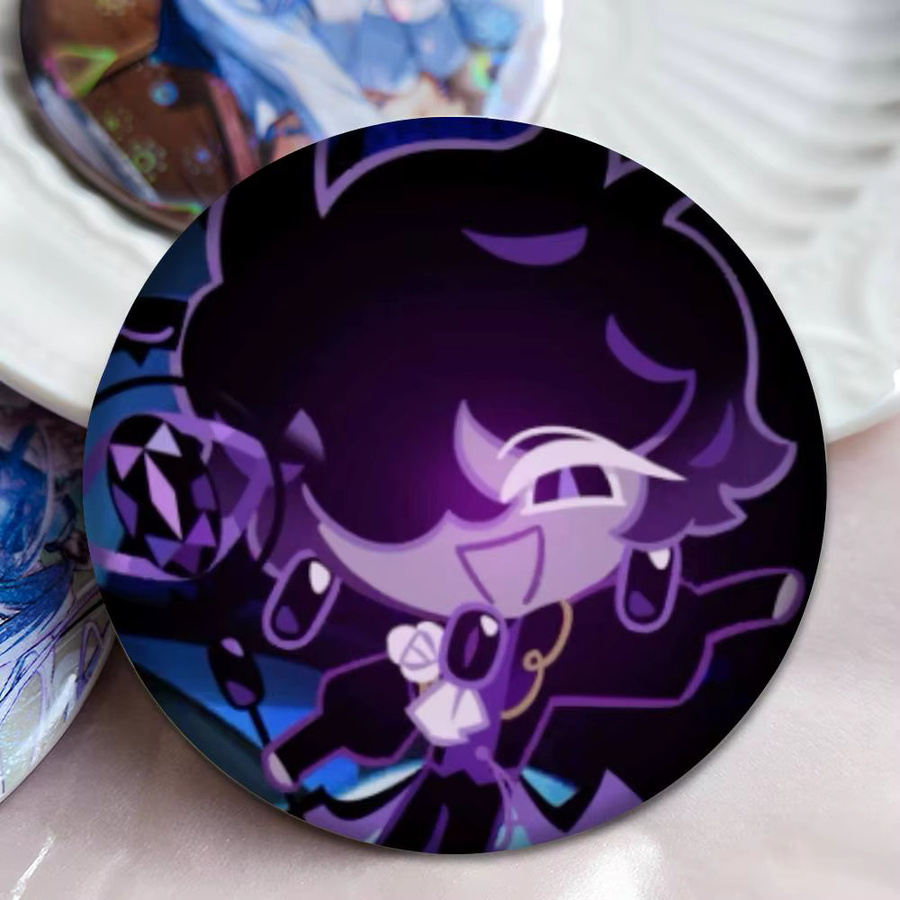 Bilibili Brosche, Schwarze S-Sapphire C-CookieS Abzeichen, Runde Pins - Bild 3