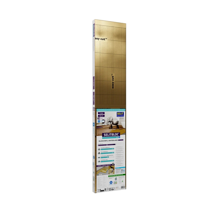 Selitbloc Klickvinylunterlage Pro+ Gold 1 mm für 12 m² mit Fußbodenheizung geeignet - Bild 2