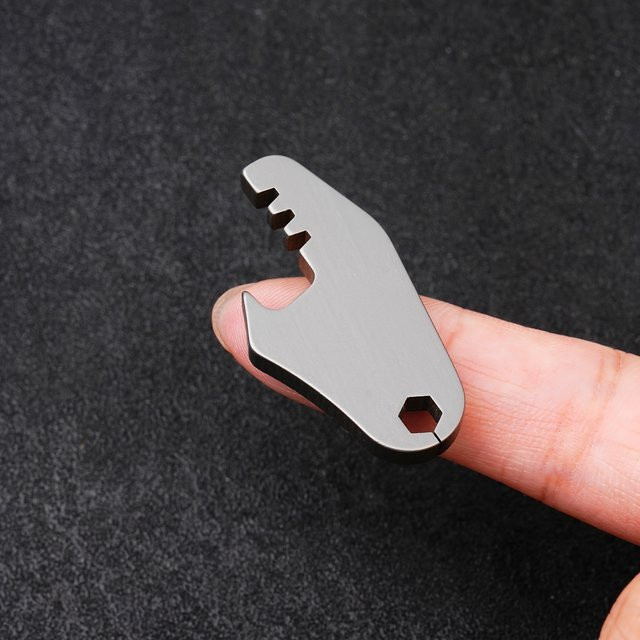 Mwyhmut Flaschenöffner Schlüsselanhänger, Titanlegierung, Unisex - Bild 1