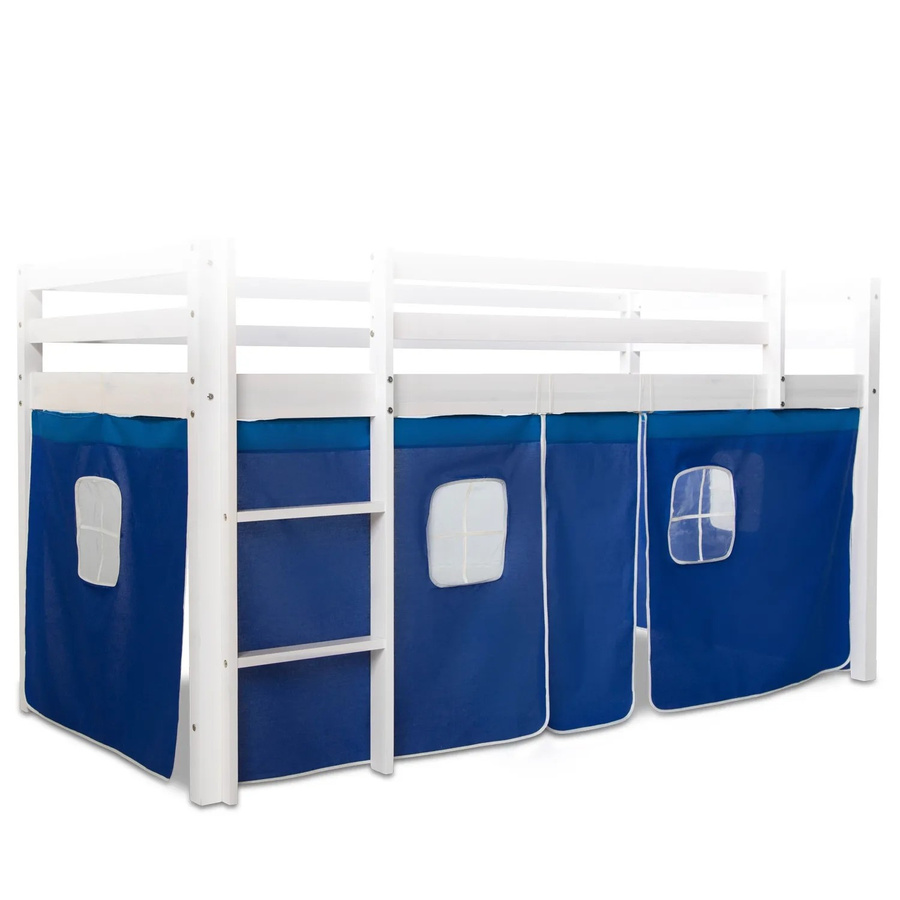 Homestyle4u Bettumrandung Blau für Kinderhochbett aus Baumwolle - Bild 2