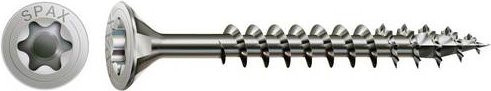 Spax Holzschraube T-STAR plus Edelstahl A2 in Silber, Durchmesser: 5 mm, Länge: 70 mm, 100 Stück - Bild 1