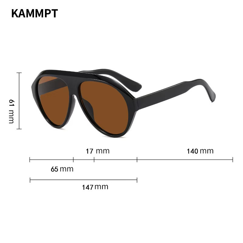 KAMMPT Sonnenbrille Pilot, Black, Vollrand, Kunststoff, Damen - Bild 2