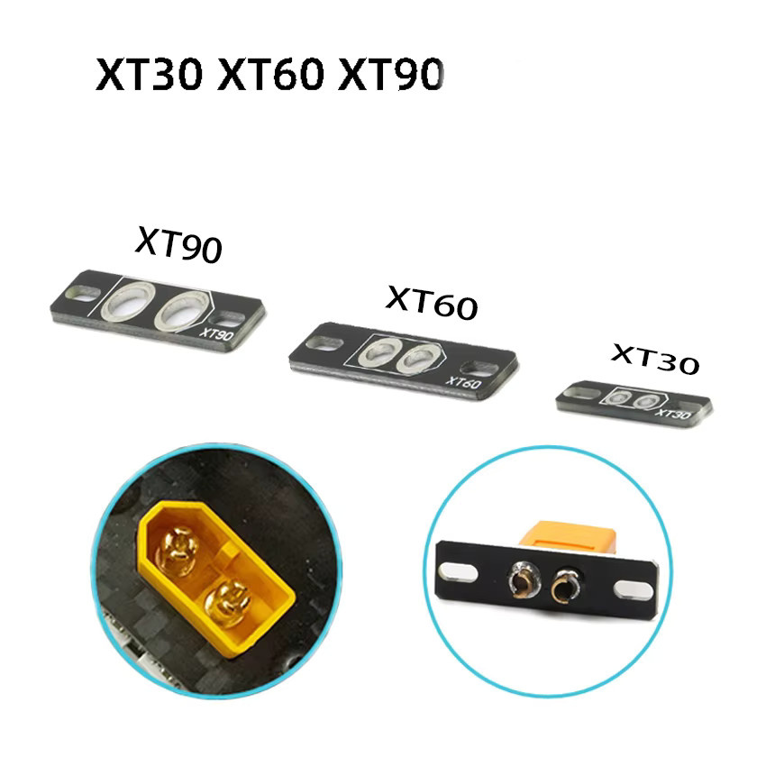 JCD PCB Montagehalter für XT30 XT60 XT90 Stecker in Schwarz für DIY RC FPV und UAV - Bild 2