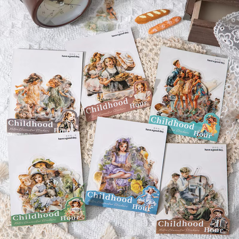 JIANQI Vintage Aufkleber Set für Scrapbooking und Tagebücher, 20 Blatt dekorative Etiketten in Multicolour - Bild 1