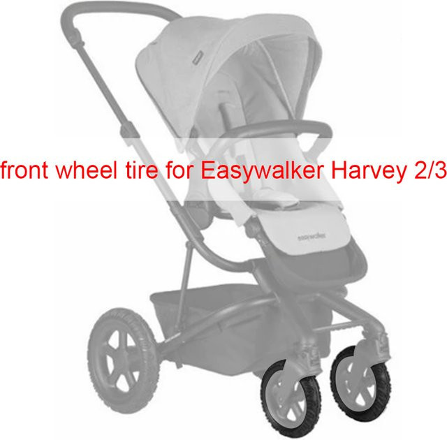 Easywalker Harvey 2/3 Ersatz Vorderrad aus PU Tubeless in Schwarz - Bild 1