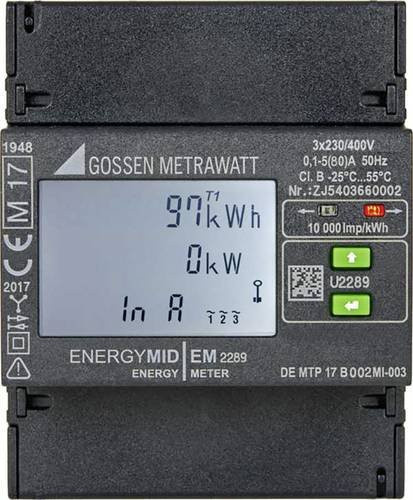 Gossen Metrawatt EM2289 LON U2289-V023 Digitaler Drehstromzähler MID-konform in Schwarz - Bild 1