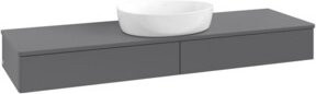 V&B Waschtischunterschrank Antao ohne Frontstruktur, Anthrazit lackiert, B: 160 cm, T: 50 cm - Bild 1