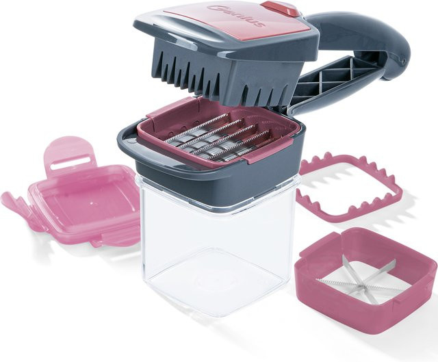 Genius Nicer Dicer Quick Gemüseschneider 7-teilig mit Edelstahlklingen und Behälter - Bild 1