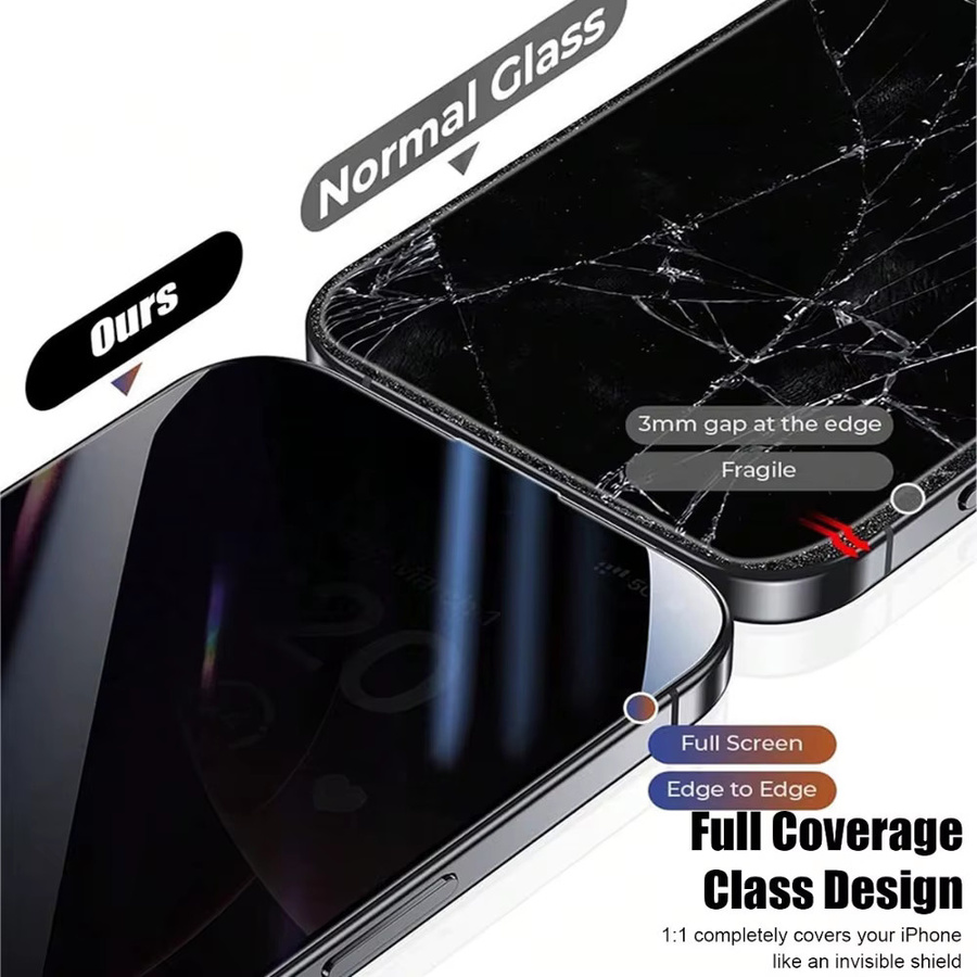 NNBILI 3er-Set Mattierte Anti-Spy Blickschutzfolie für iPhone 17 16 15 14 Pro Max mit klarer Bildqualität - Bild 3