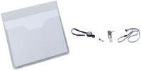 DURABLE Namensschild mit Eurostanzung, transparent, B: 9 cm, H: 6 cm, 20 Stück - Bild 1