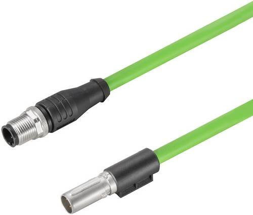 Weidmüller Sensor-Aktor-Datensteckverbinder konfektionierter Stecker Buchse gerade grün Länge: 1,00 m - Bild 1