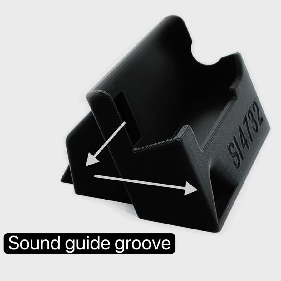 APWIKOGER Universal Radio Halterung für ATS MINI SI4732 DSP Radio Receiver mit integrierter Sound Guide Groove in Schwarz - Bild 4