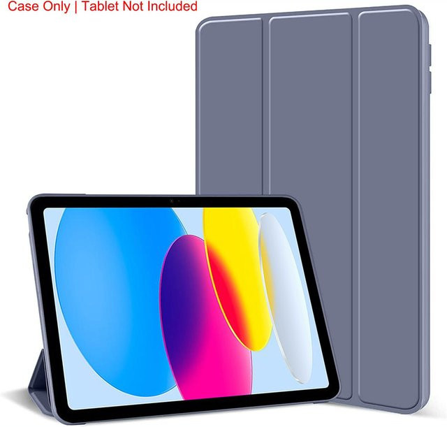 Magnetische Flip-Hülle aus PU-Leder für iPad 10. und 11. Generation in Grau mit dreifach faltbarem Ständer - Bild 1