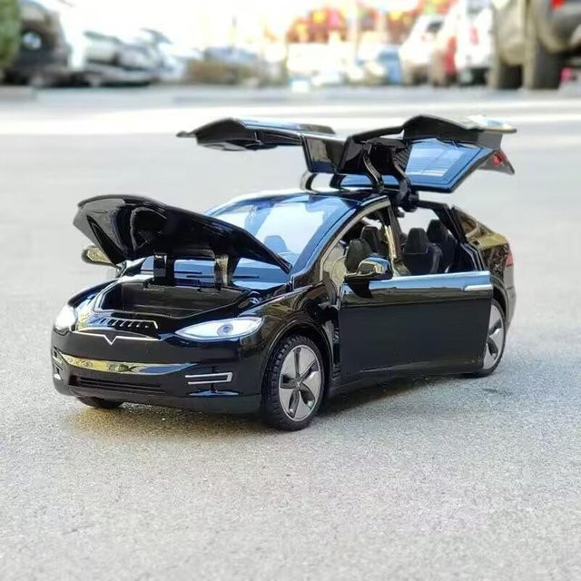 Linyi toy car Modell S Modell 3 X, Spielzeugauto, 1:32, Metall, Schwarz, ab 18 Jahre - Bild 1