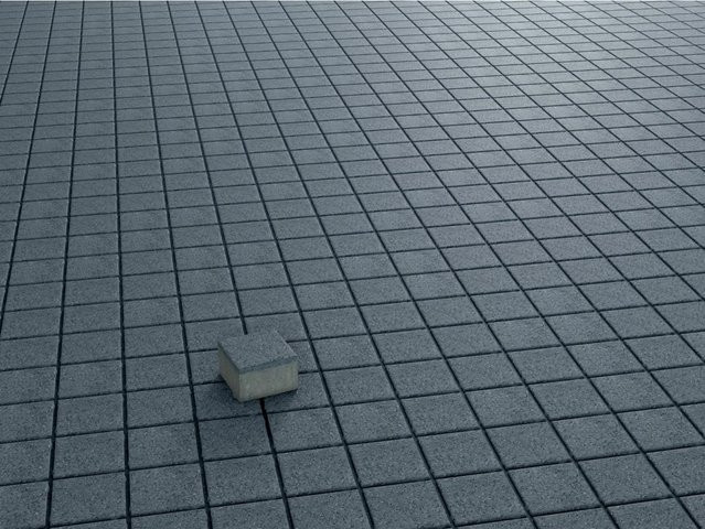 Quadrat-Pflaster Beton Anthrazit gewaschen B/T/H: 10 x 10 x 6 cm - Bild 1