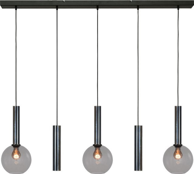 Masterlight Bella 2 3/2 Pendelleuchte 5-flammig mit rauchgrauen Glaskugeln - Bild 1