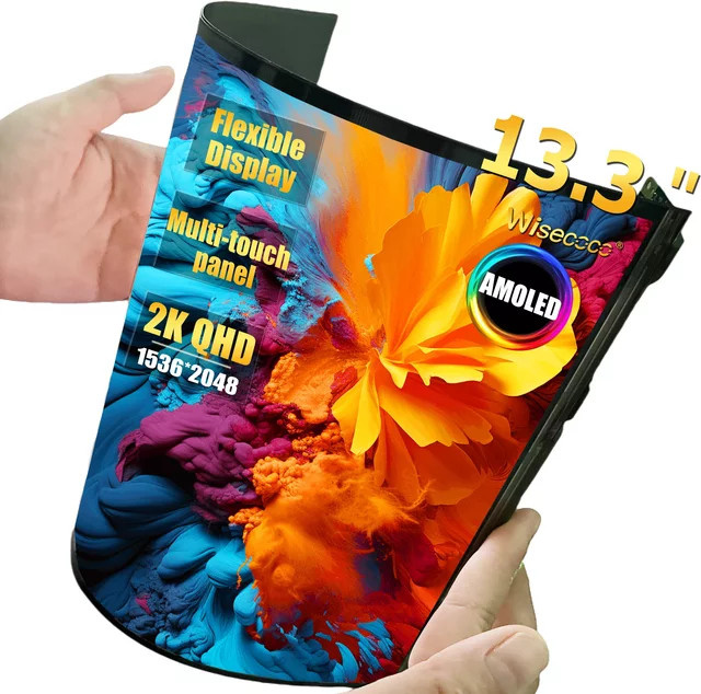 Wisecoco 13,3 Zoll OLED AMOLED Touch Flexibler Monitor Bildschirm mit 2K 2048x1536 Auflösung und Controller Board - Bild 1