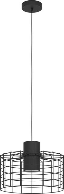 Eglo Pendelleuchte Milligan 1-flammig im Industrial-Stil, Durchmesser: 38 cm, Schwarz-Weiß - Bild 1