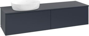 V&B Waschtischunterschrank Antao ohne Frontstruktur in Blau lackiert, B: 160 cm, T: 50 cm - Bild 1