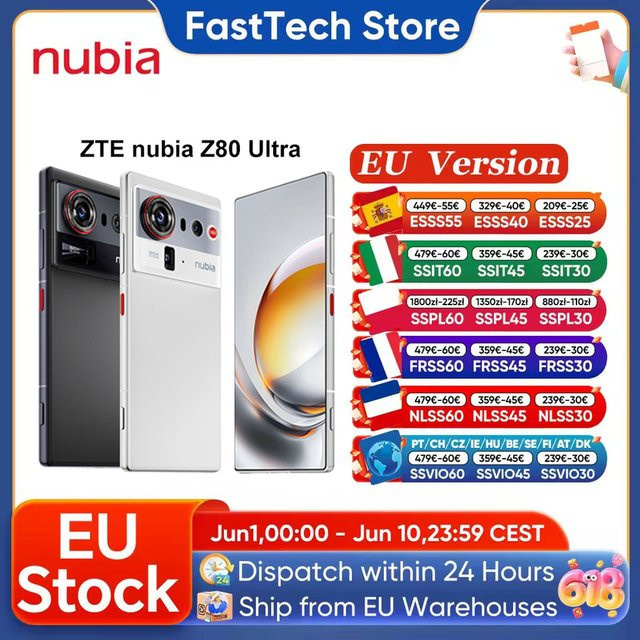 ZTE Nubia Z80 Ultra 5G Smartphone mit Snapdragon 8 Elite Gen 5, 6,85 Zoll 144Hz OLED-Display, 7200mAh Akku und 64MP+50MP AI Kamera - Bild 1