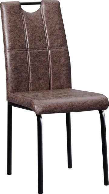 HTI-Living Stuhl Denton Vintage in Braun mit Kunstleder und Metallgestell - Bild 1