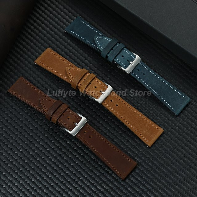 luffyte Uhrenarmband Leder, Vintage, Herren - Bild 1
