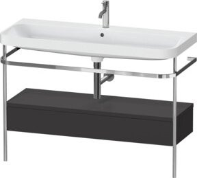 Duravit Möbelwaschtisch-Kombi Happy D.2 Plus in Grau mit 1 Ladenschrank und 1 Handtuchhalter, Breite: 117,5 cm, Tiefe: 49 cm - Bild 1
