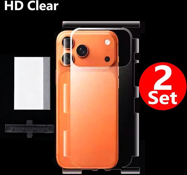 APPSUS Hydrogel-Schutzfolien Set für iPhone 17, iPhone 17 Pro, iPhone 17 Pro Max und iPhone 17Air, transparent, Schutz für Rückseite und Seitenrahmen - Bild 1