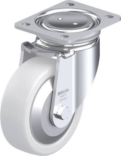 Blickle Lenkrolle LUH-SPO 150G-FA mit Rad-Durchmesser 150 mm und einer Tragfähigkeit von max. 800 kg in Weiß - Bild 1