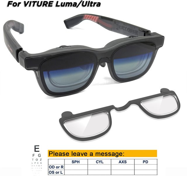 Maßgefertigte Korrektionsgläser für VITURE Luma, Ultra, Beast und XR/AR Smart-Brillen mit Myopie-Linsen, Astigmatismus-Linsen, Blaulichtfilter und Blendschutz - Bild 1