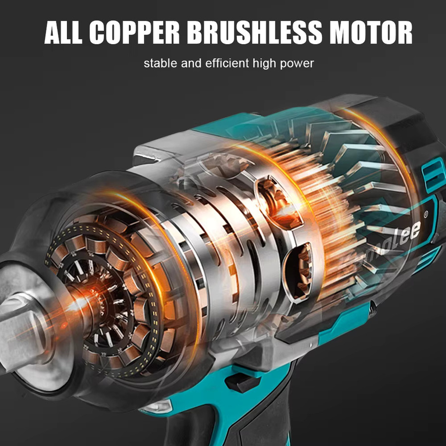 Kamolee Bürstenloser elektrischer Schlagschrauber 3/4 Zoll mit 4100 NM Drehmoment für 18V/21V Akku - Bild 4