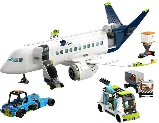 Linyi toy 60262 Stadtgebiet Flughafen Flugzeug, Bausatz, ab 6 Jahren - Bild 1