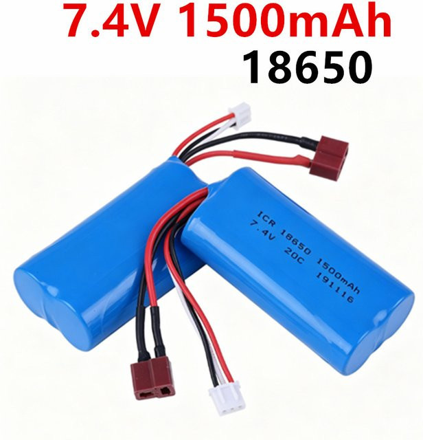 RC.BURST 18650 7,4V 1500mAh 2S Li-Ionen-Akku, R/C Spielzeugauto-Teile, Blau - Bild 1