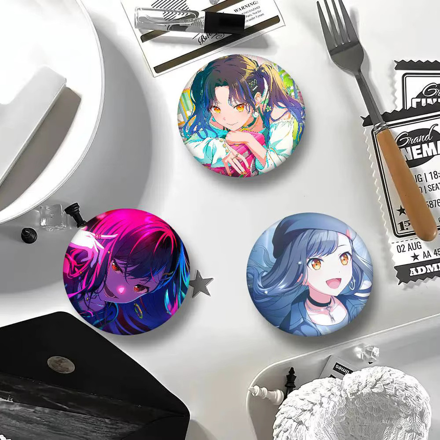 Bilibili Brosche, Cartoon-Charaktere, Metal, Multicolor, Unisex - Bild 3
