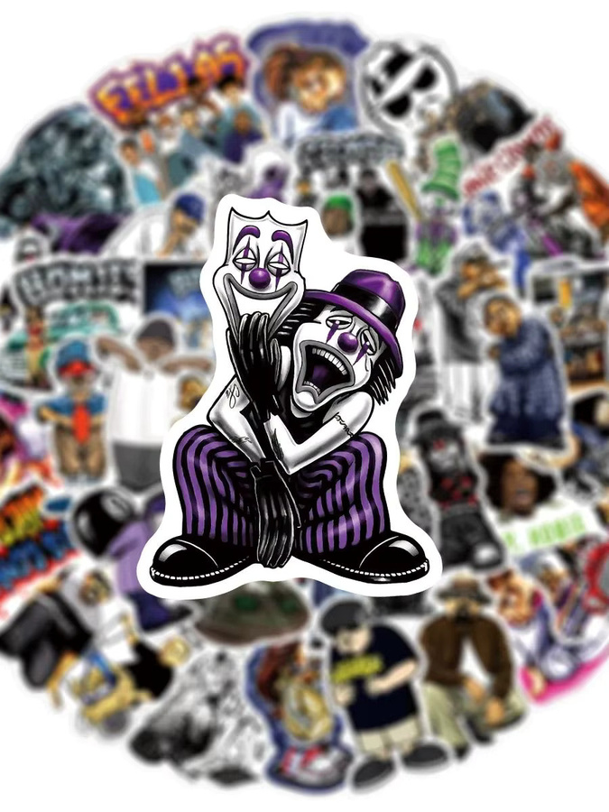 50 Stück Homies Sticker Set in Multicolour für Laptop, Skateboard und Auto als Graffiti Dekor - Bild 4