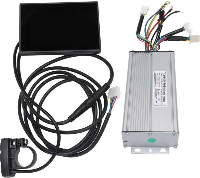Igeteck Elektrofahrrad Umrüstsatz mit 35A Sinuswellen Controller, Lichtleitung und KT LCD 8S Panel Set für 1500W Motoren, Schwarz - Bild 1